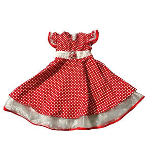 Karet Baby girls size 4 red and white polka dot twirly dress